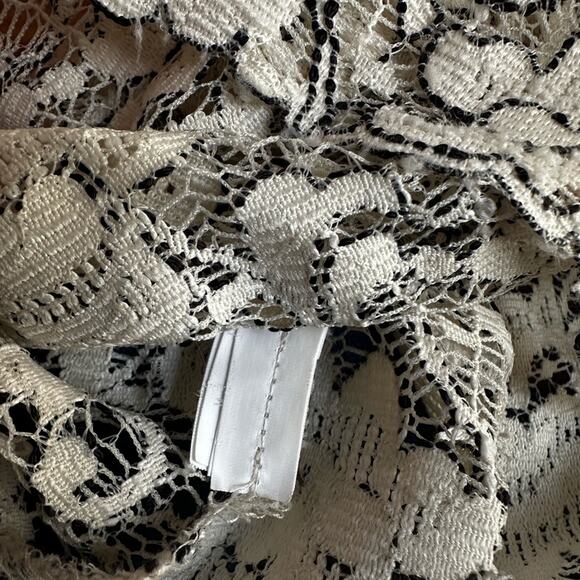 Zara Lace Sleeveless Top Sheer Peter Pan Collar Victorian Romantic Modest - Picture 10 of 10